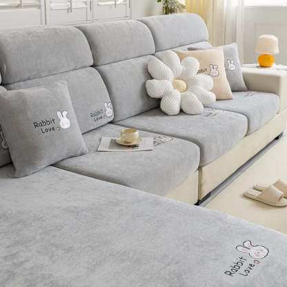  Four Seasons Universal Cartoon Chenille Sofa Cover Cover, Non-slip, All-inclusive