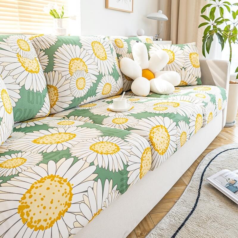 Stretch Ice Silk Sofa Cover for Summer Universal Fit Simple Modern Style