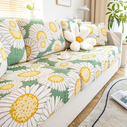 Stretch Ice Silk Sofa Cover for Summer Universal Fit Simple Modern Style