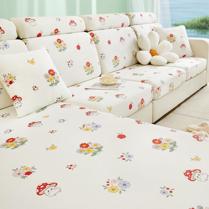 Anti-Cat Scratch Summer Ice Silk Sofa Cover, Sofa Cushion