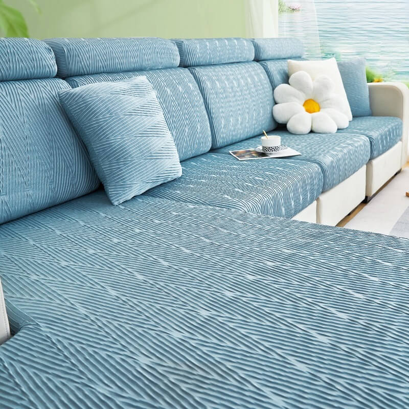 Ice Silk Sofa Cover Non Slip Summer Style for Modern Living Room Decor