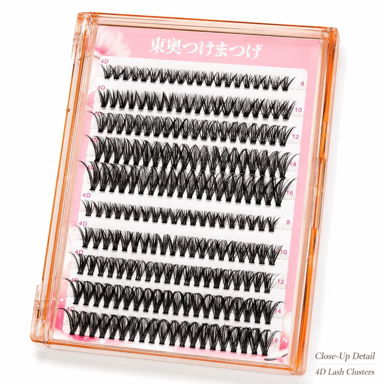 40P Self-Adhesive 4D Premade Lash Clusters – Glue-Free, Fluffy Volume Lashes