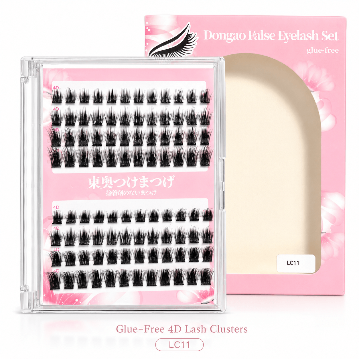 LC11 4D Glue-Free False Eyelash Clusters – Soft, Fluffy, and Natural-Looking Lash Extensions