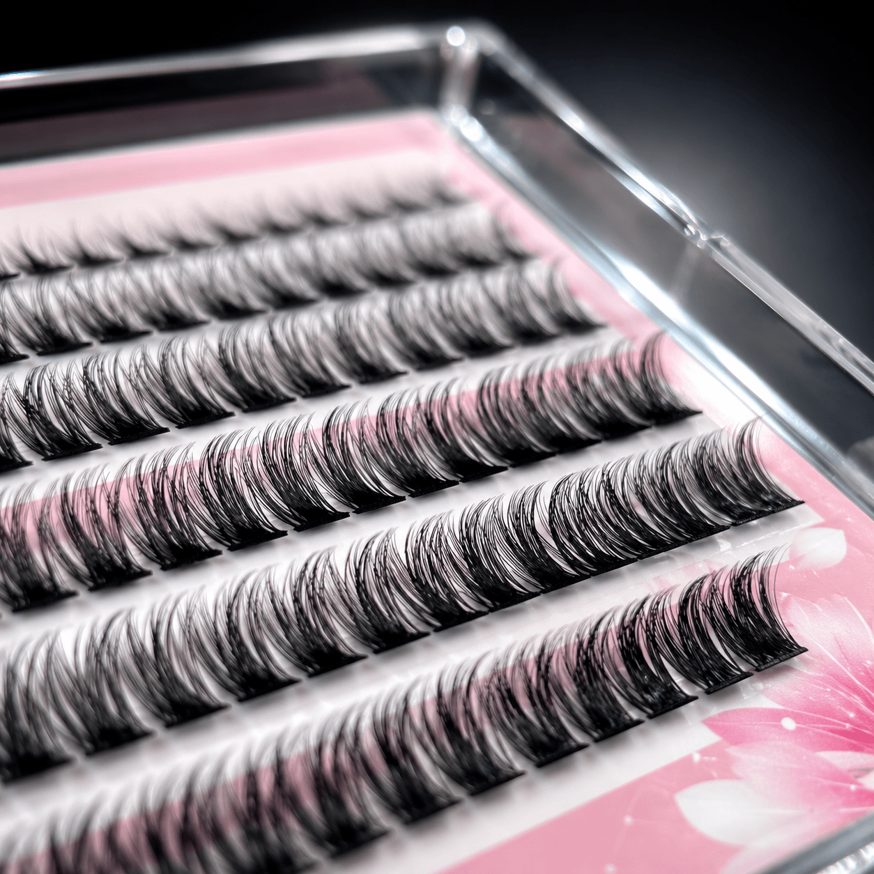 LC13 4D Glue-Free Lash Clusters – Fluffy Volume Self-Adhesive False Lashes