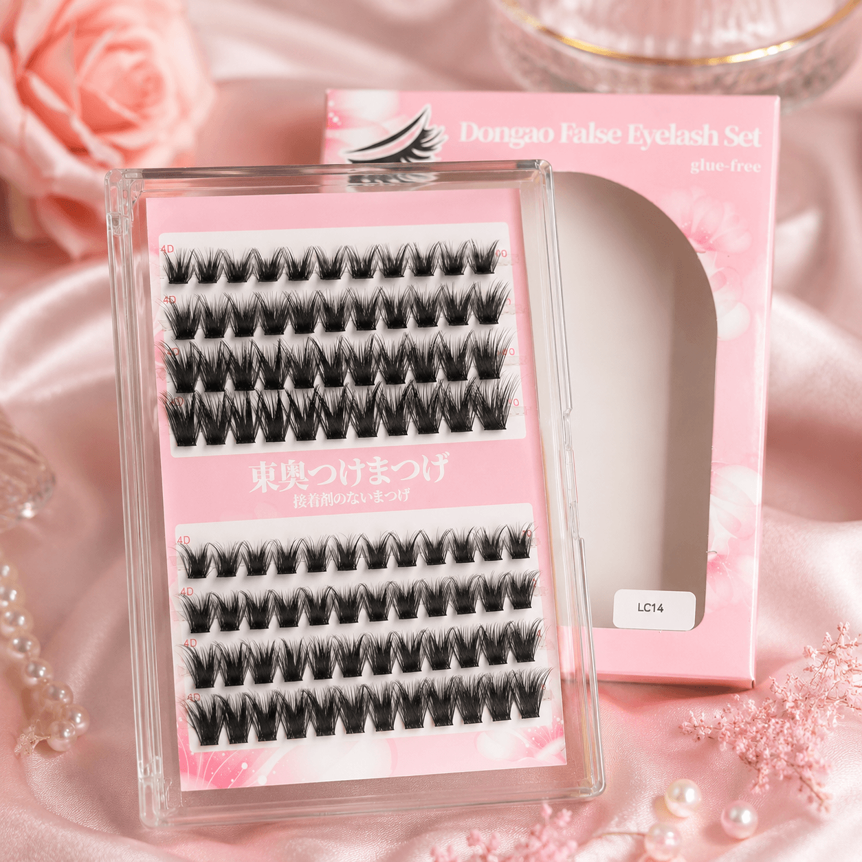 LC14 4D Glue-Free Lash Clusters – Bold Fluffy Volume Self-Adhesive Lashes