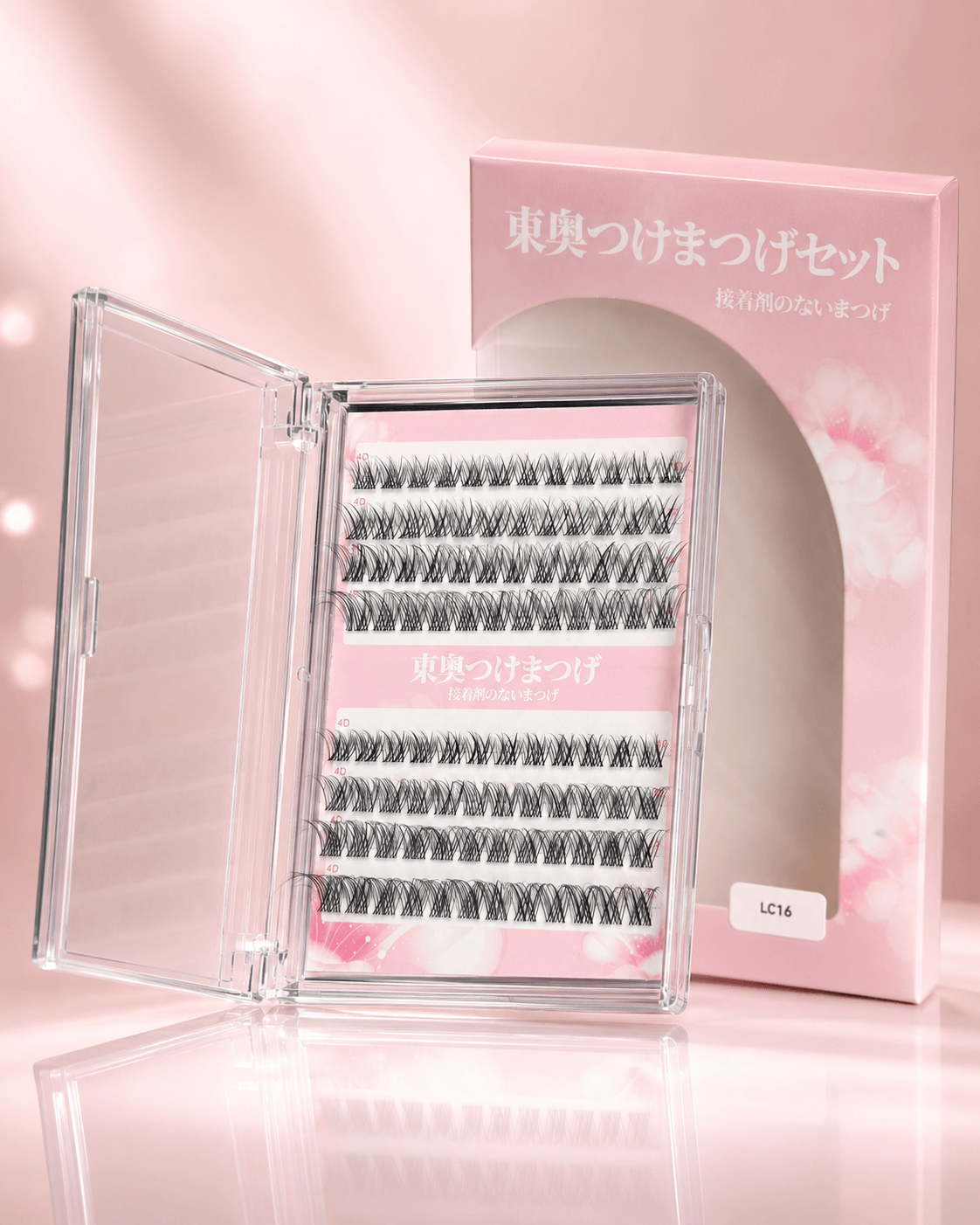 LC16 4D Handmade Multi-Layer False Eyelashes – Glue-Free, Lightweight & Natural Volume