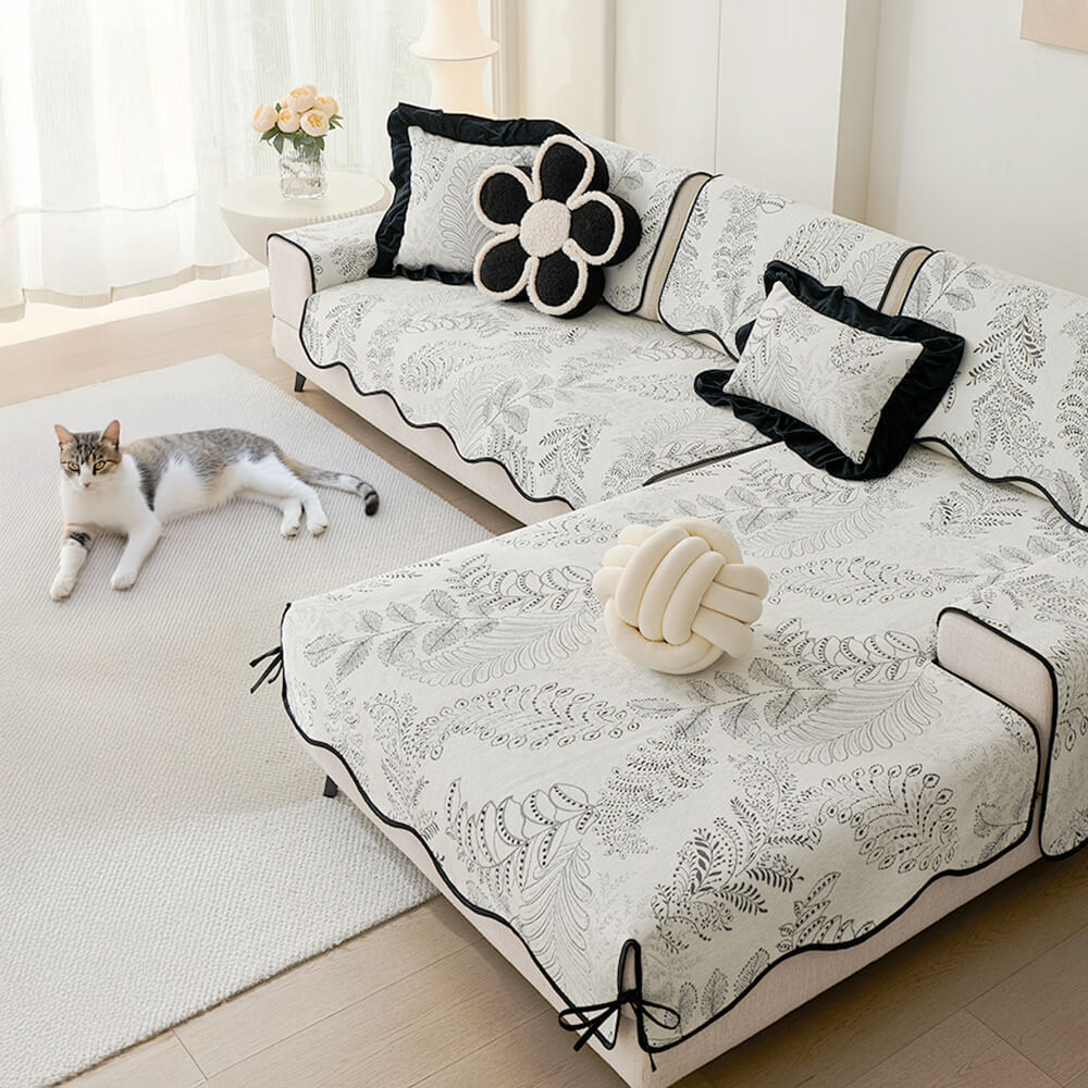 Emerald Wilderness Chenille Fabric Sofa Decoration Scratch-resistant Couch Cover