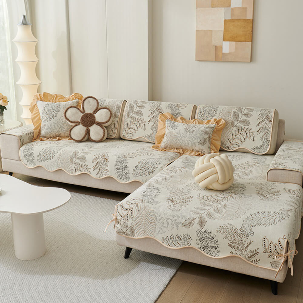 Emerald Wilderness Chenille Fabric Sofa Decoration Scratch-resistant Couch Cover