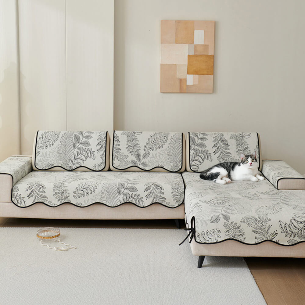 Emerald Wilderness Chenille Fabric Sofa Decoration Scratch-resistant Couch Cover