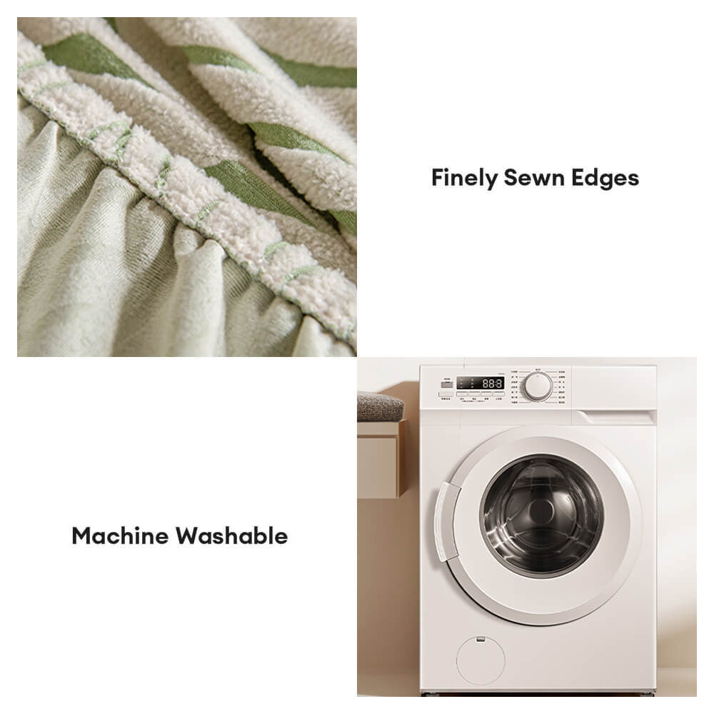 Textured Wheat Ear Pattern Jacquard Fleece Magic Couch Cover