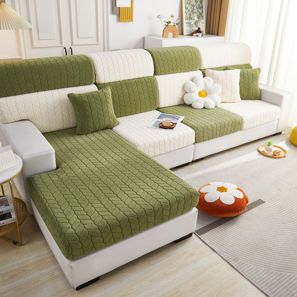 Wheat Leaf Texture All-Season Universal Elastic Full Protection Magic Couch Cover