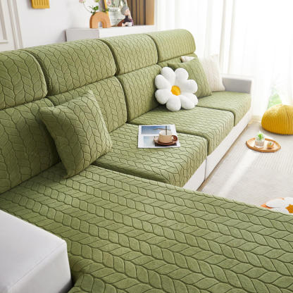 Wheat Leaf Texture All-Season Universal Elastic Full Protection Magic Couch Cover