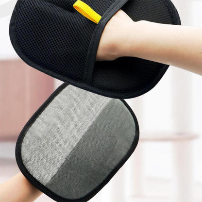 Pet Hair Removal Glove with Dual-Sided Electrostatic Bristles