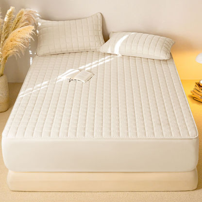 Elegant Square Breathable Waterproof Antibacterial Fitted Sheet Mattress Cover