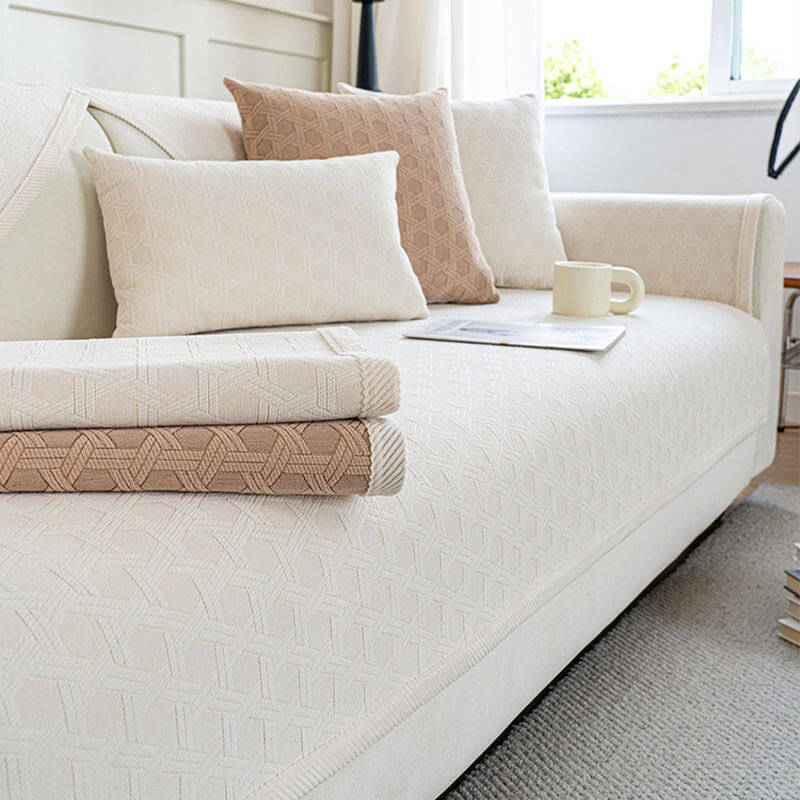 Jacquard Chenille Fabric Waterproof & Oil-proof Couch Cover