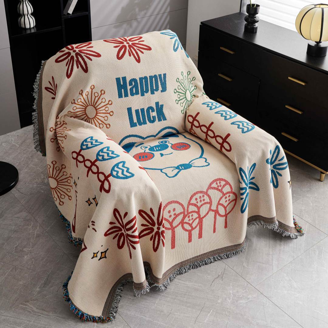 Camping cushion single sofa a whole full cover non-slip sofa cushion blanket table cushion multifunctional use