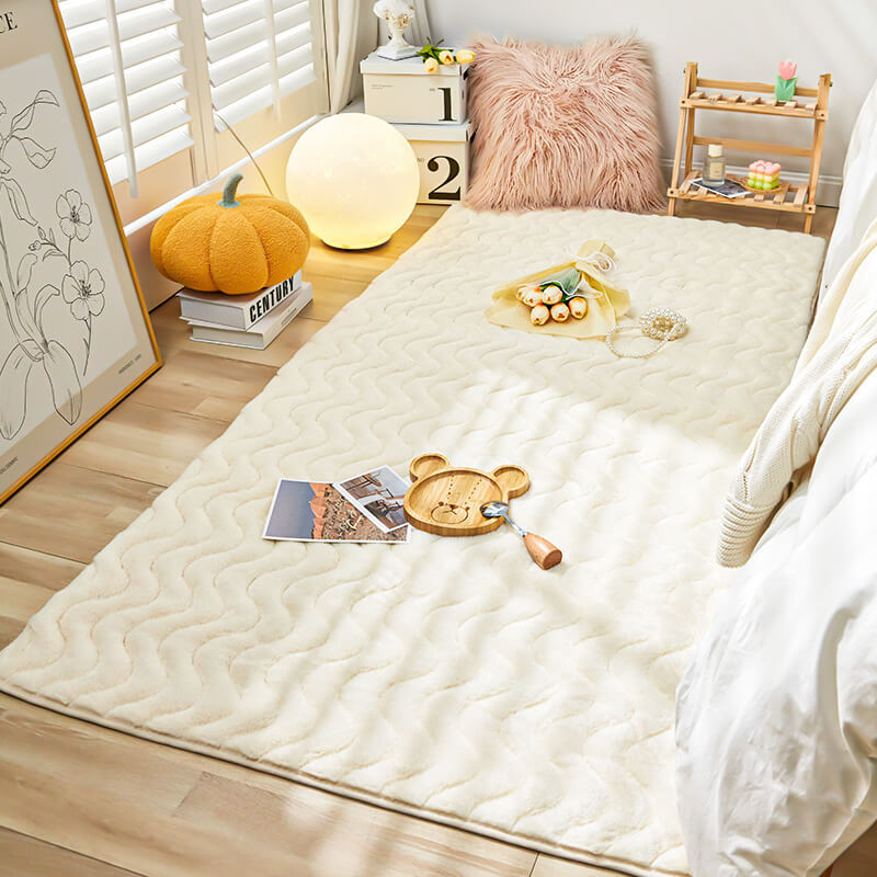 ins style thickened imitation rabbit hair carpet living room non-slip