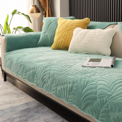 2024 Dutch velvet short plush cushion, suitable for L-shaped sofa cover, non-slip simple thickened section