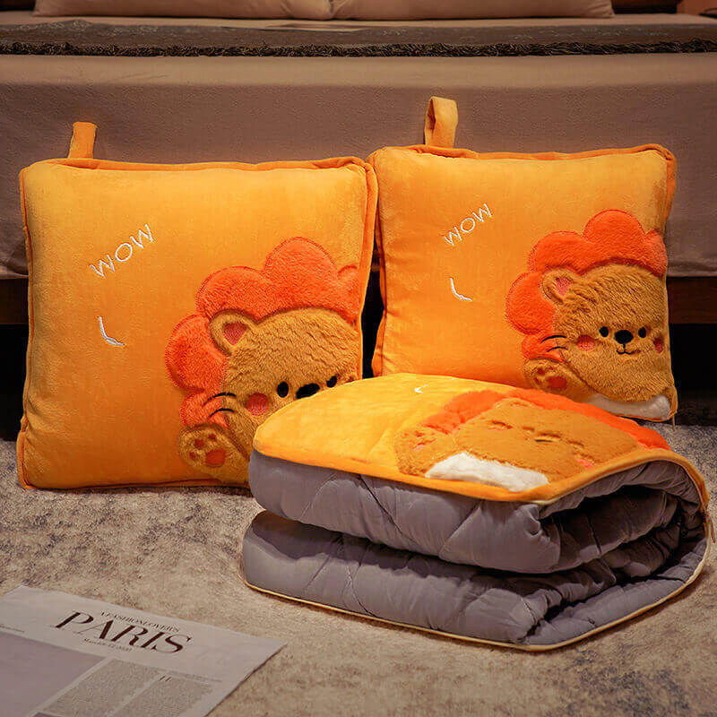 Cushion blanket dual-use folding paragraph pillow blanket two-in-one s