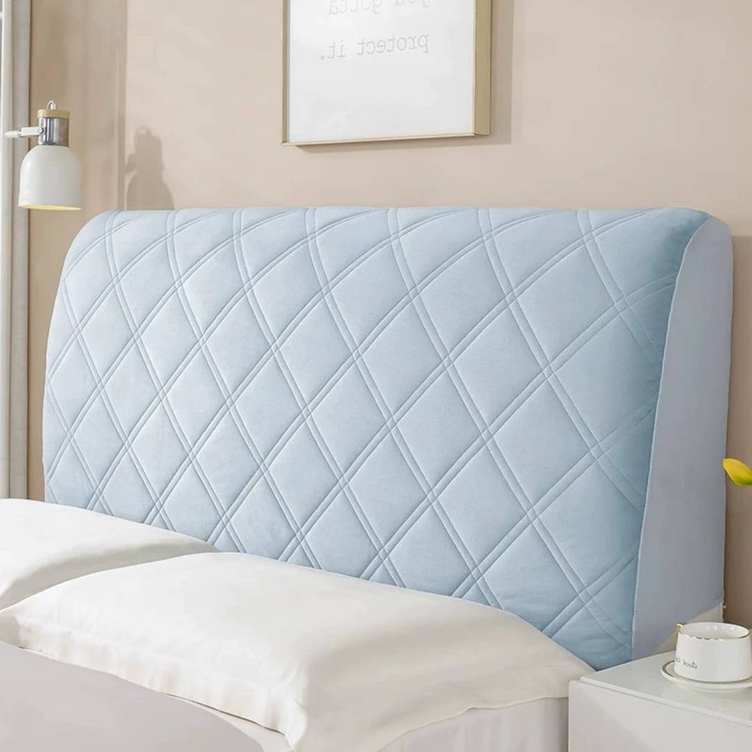 Thick Quilted Bed Headboard Cover Dustproof All Inclusive for Wood or