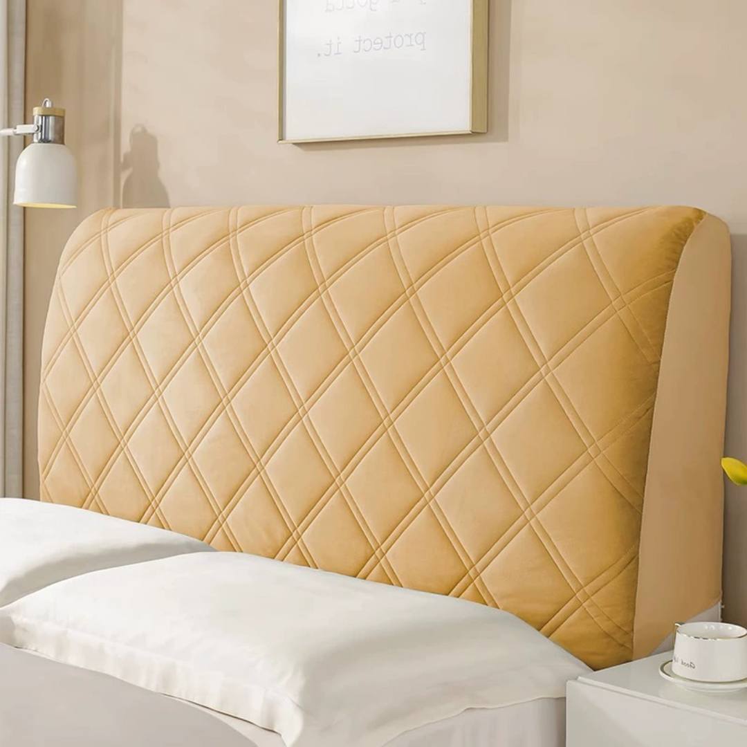 Thick Quilted Bed Headboard Cover Dustproof All Inclusive for Wood or Soft Beds