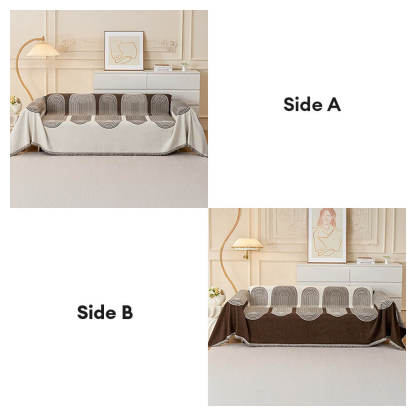 Geometric Pattern Reversible Chenille Throw Couch Cover