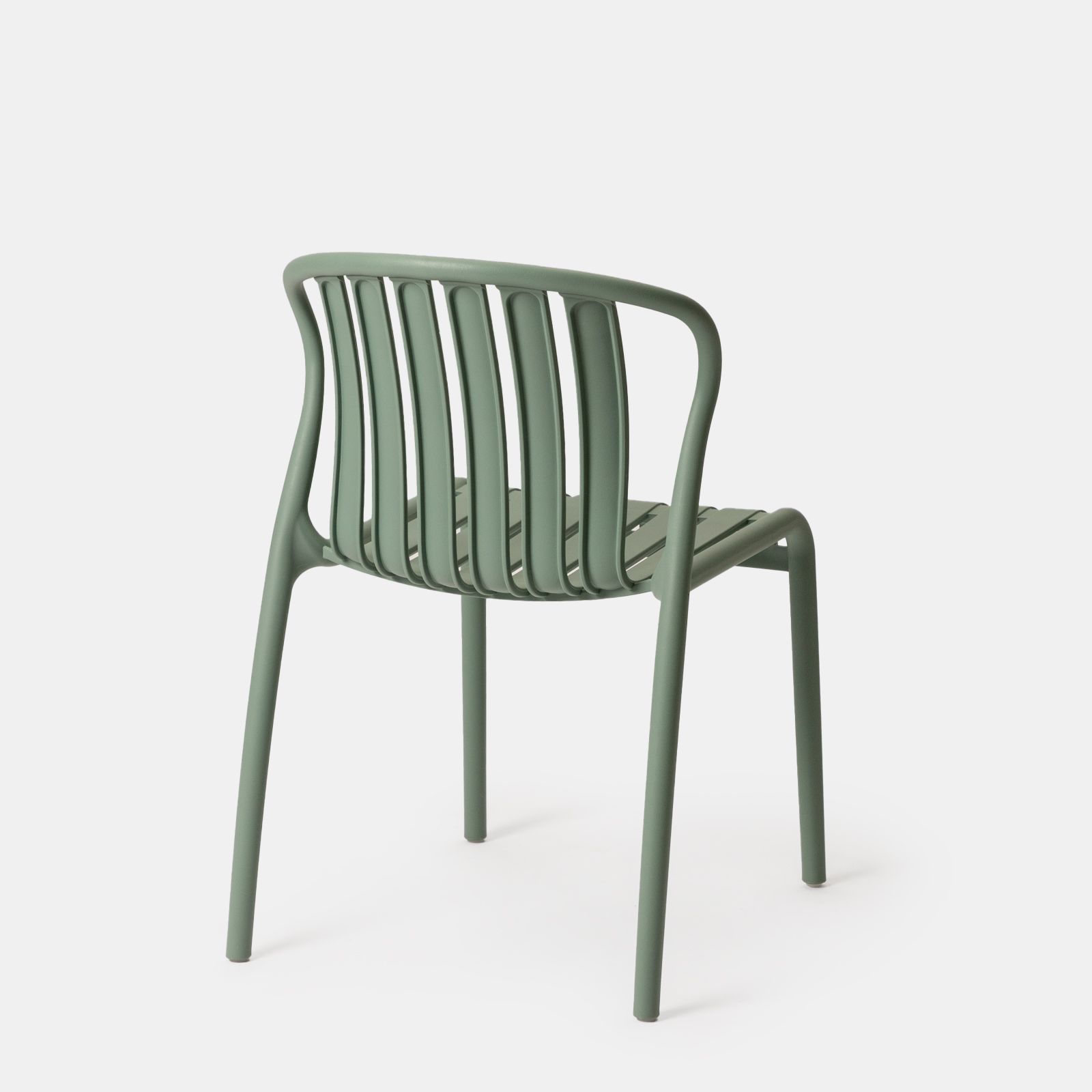 Green Stackable Plastic Dining Chair – Space-Saving & Eco-Friendly Seating