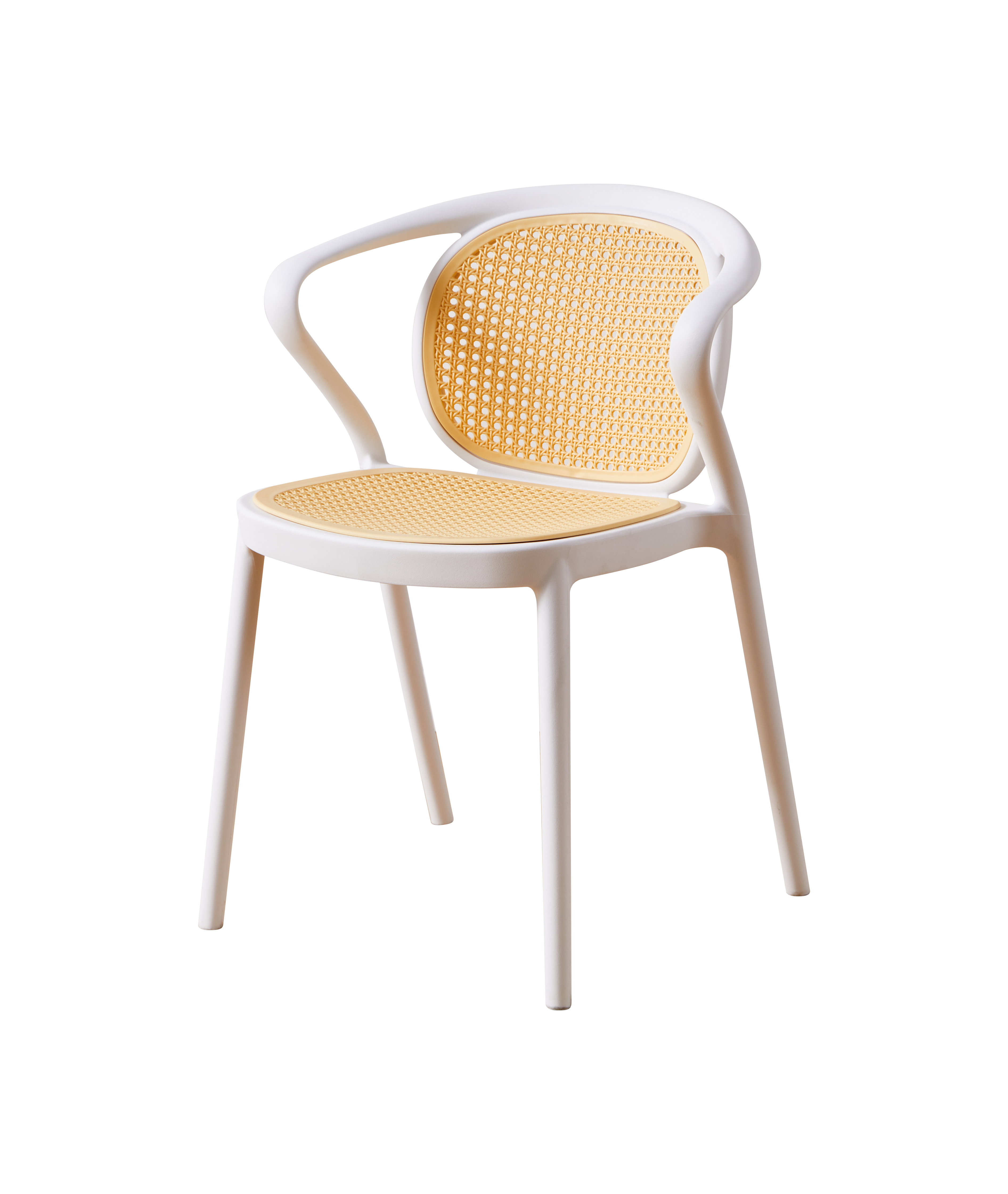 White Polypropylene Armchair-PP Chair