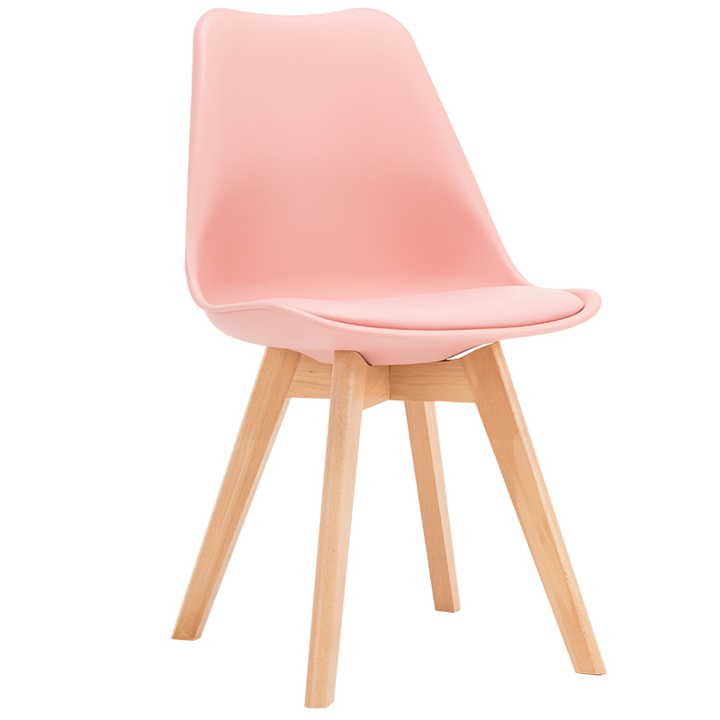 Modern Plastic Dining Chair with Beech Wood Legs and Cushioned Seat | Upholstered PP Chair Manufacturer for Restaurant & Café