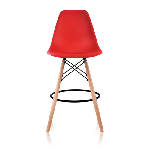 DSW Style Eames Bar Stool Red-PP Chair