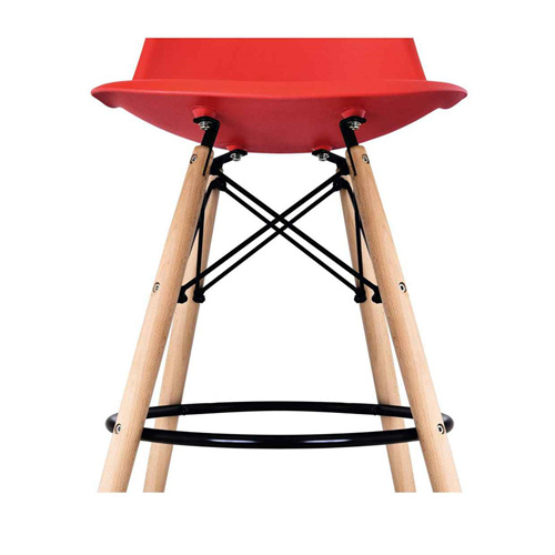 DSW Style Eames Bar Stool Red-PP Chair