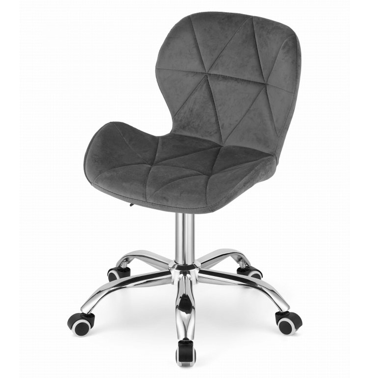 Dark Grey Velvet Office Desk Chair-PP Chair
