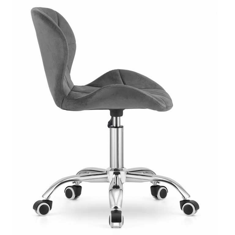Dark Grey Velvet Office Desk Chair-PP Chair