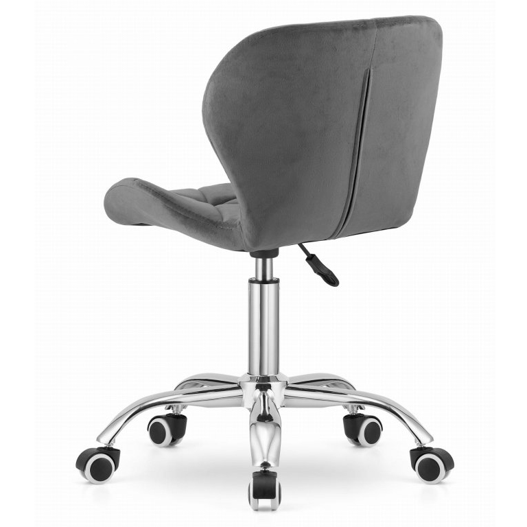 Dark Grey Velvet Office Desk Chair-PP Chair