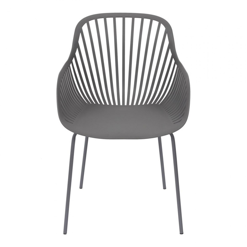 Plastic Armchair With Four Metal Legs-PP Chair