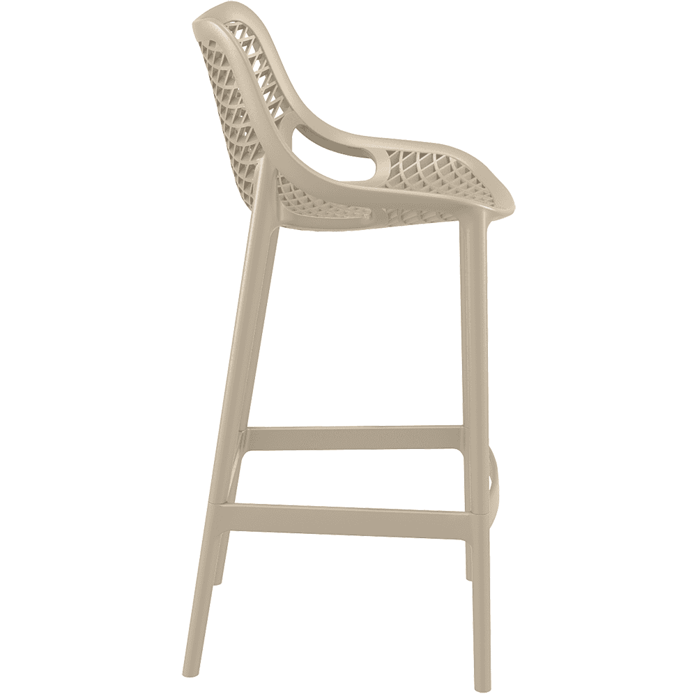 Air Bar Stool Chair Taupe PP Counter Height-PP Chair