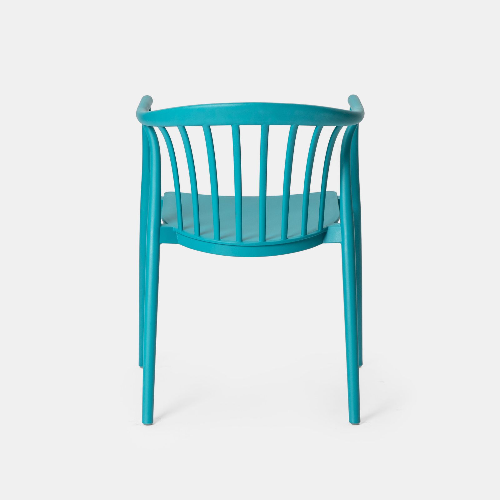 Turquoise Stackable Plastic Chair with Armrests - Style & Practicality Combined