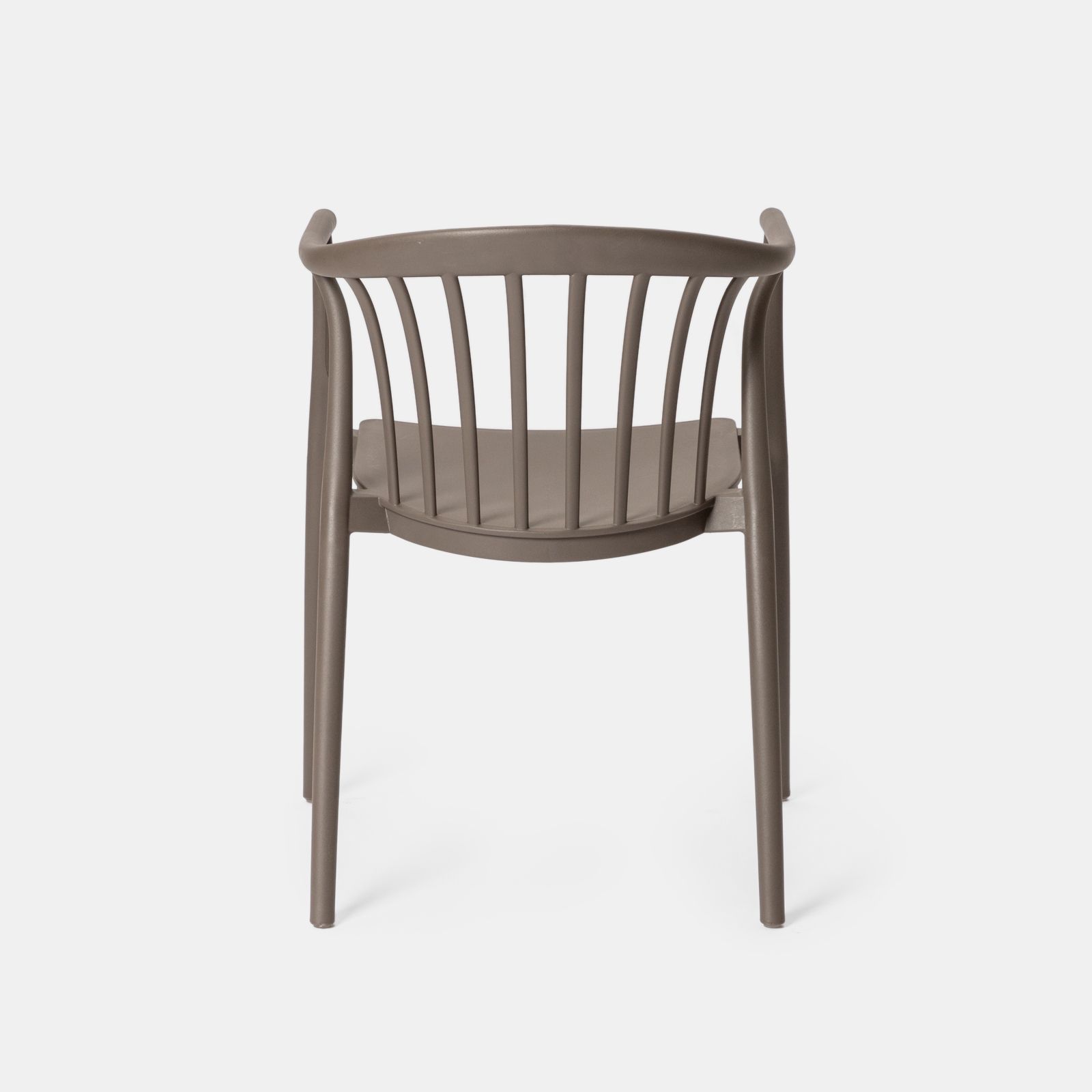 Sleek Dark Gray Stackable Plastic Chair with Armrests - Durable & Space - Saving