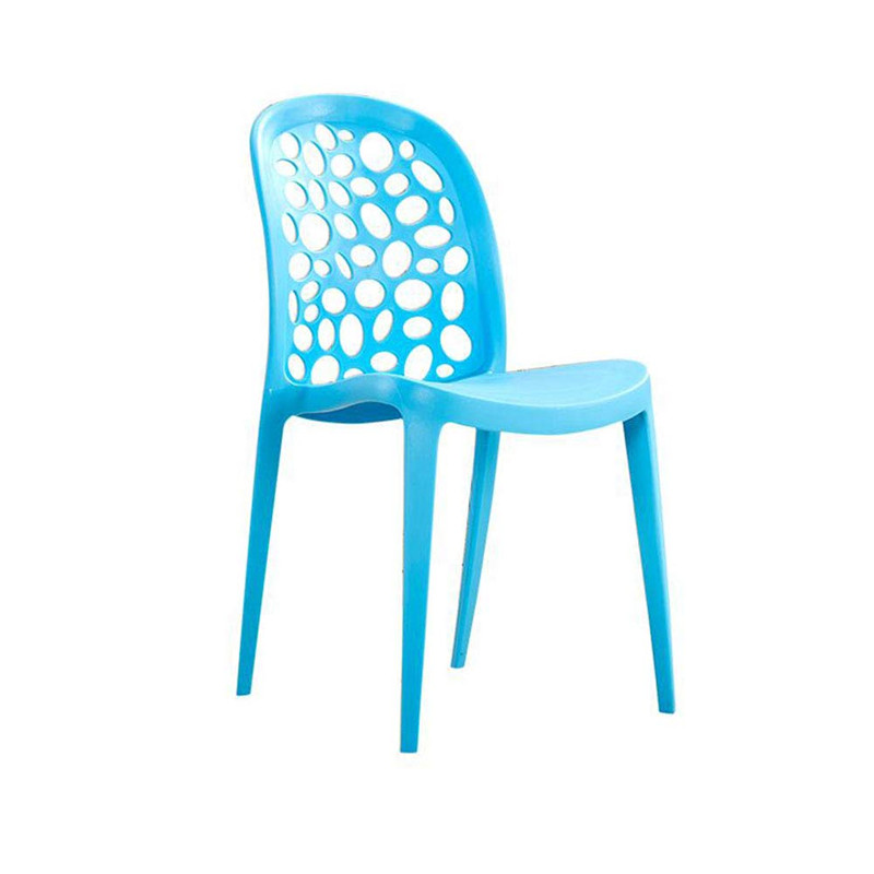 Breathable Bubble-Cutout PP Plastic Outdoor Dining Chair - Stackable Patio Side Chair for Restaurant, Cafe & Bistro