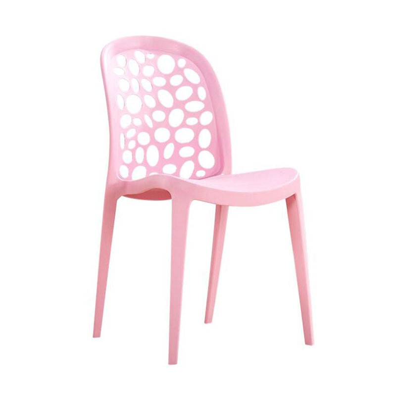 Breathable Bubble-Cutout PP Plastic Outdoor Dining Chair - Stackable Patio Side Chair for Restaurant, Cafe & Bistro