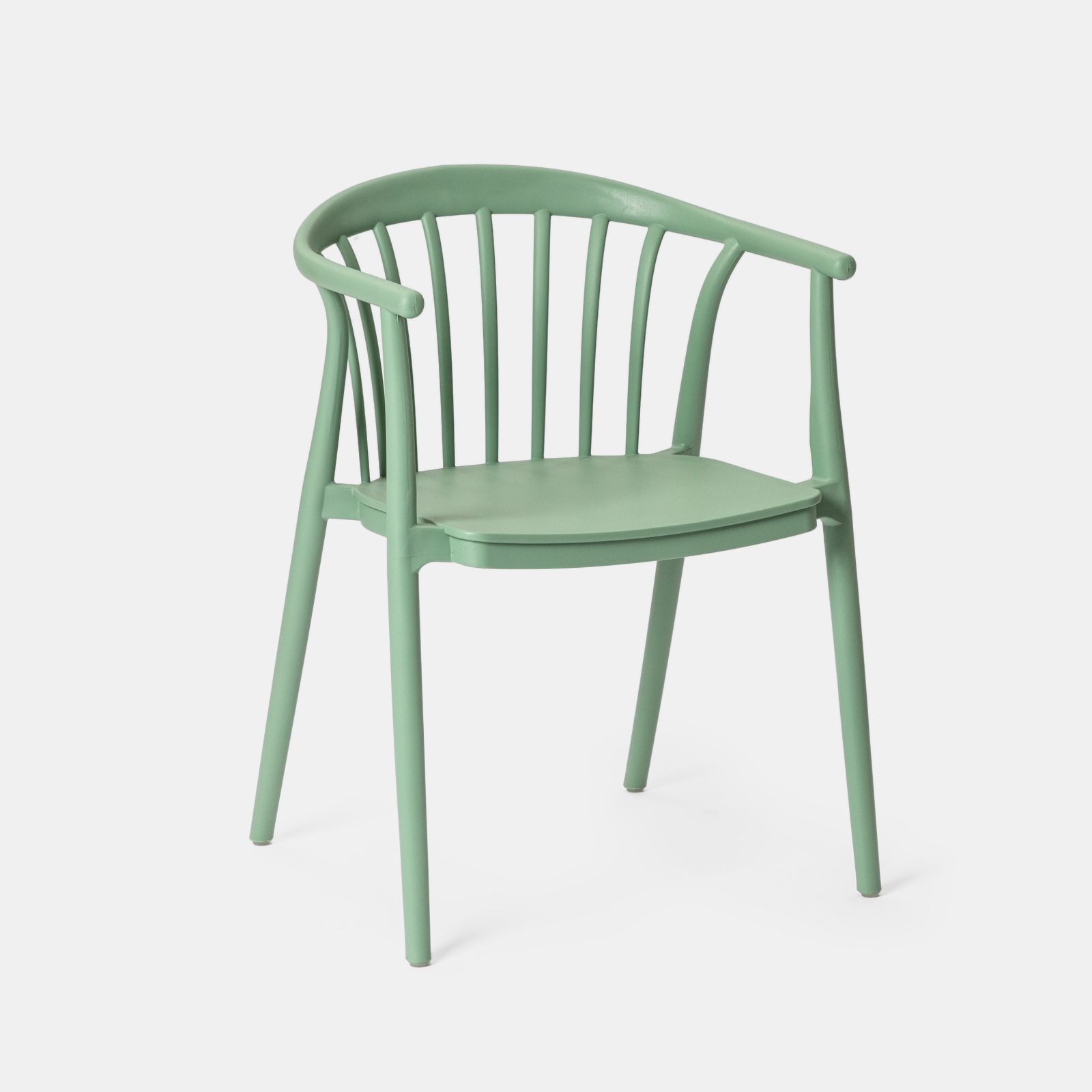 Mint Green Stackable Plastic Armchair - Ergonomic, Space-Saving & Commercial Strength