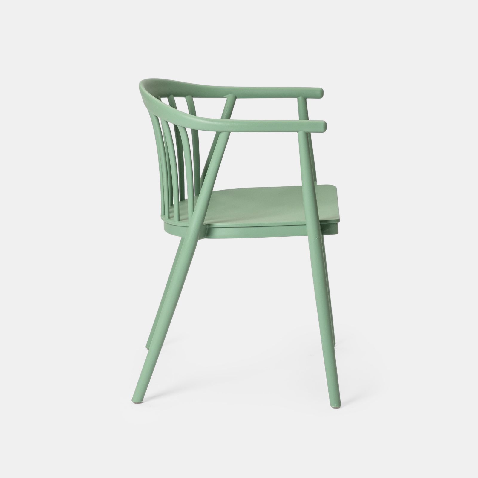 Mint Green Stackable Plastic Armchair - Ergonomic, Space-Saving & Commercial Strength