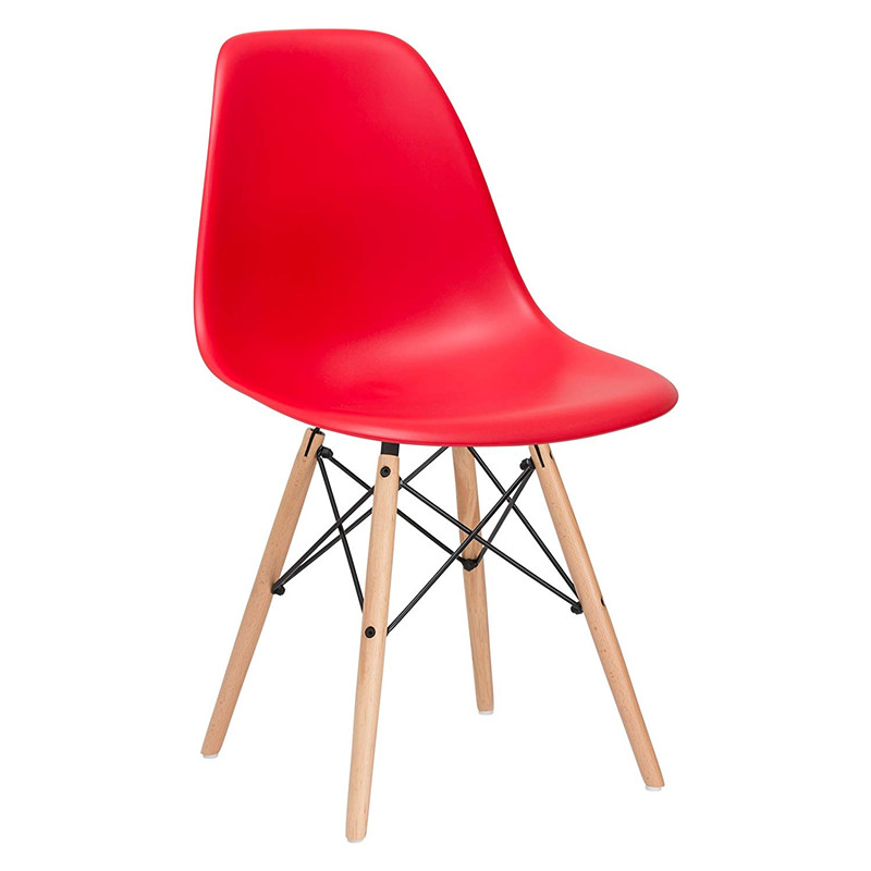 Modern Plastic Chair with Solid Beech Wood Legs | Nordic Style Dining Chair Manufacturer & Wholesale Supplier