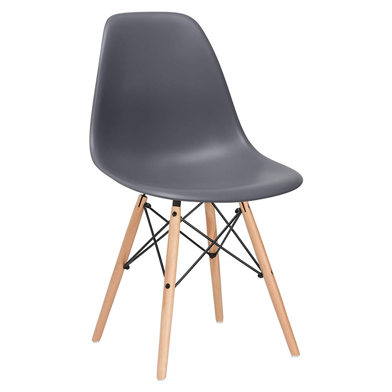 Modern Plastic Chair with Solid Beech Wood Legs | Nordic Style Dining Chair Manufacturer & Wholesale Supplier