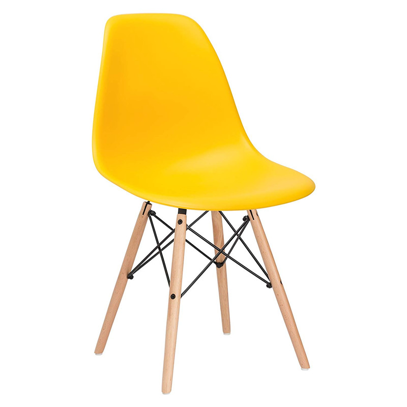 Modern Plastic Chair with Solid Beech Wood Legs | Nordic Style Dining Chair Manufacturer & Wholesale Supplier