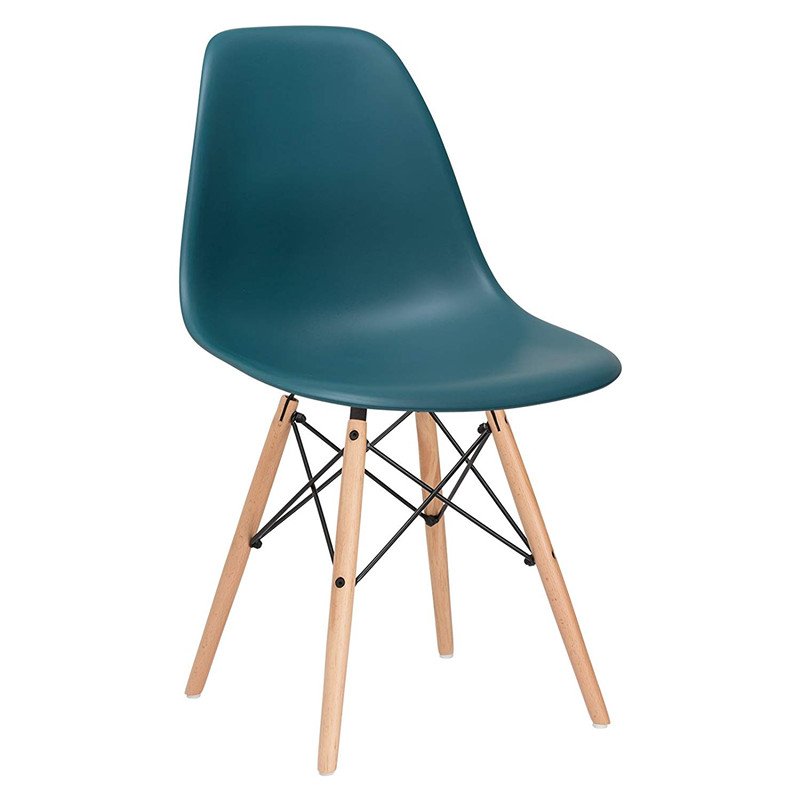 Modern Plastic Chair with Solid Beech Wood Legs | Nordic Style Dining Chair Manufacturer & Wholesale Supplier