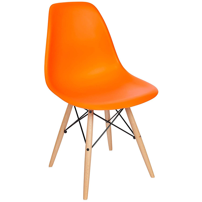 Modern Plastic Chair with Solid Beech Wood Legs | Nordic Style Dining Chair Manufacturer & Wholesale Supplier