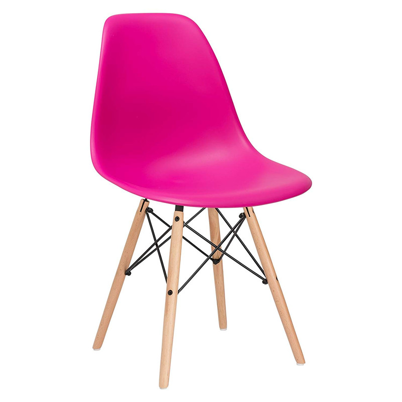 Modern Plastic Chair with Solid Beech Wood Legs | Nordic Style Dining Chair Manufacturer & Wholesale Supplier