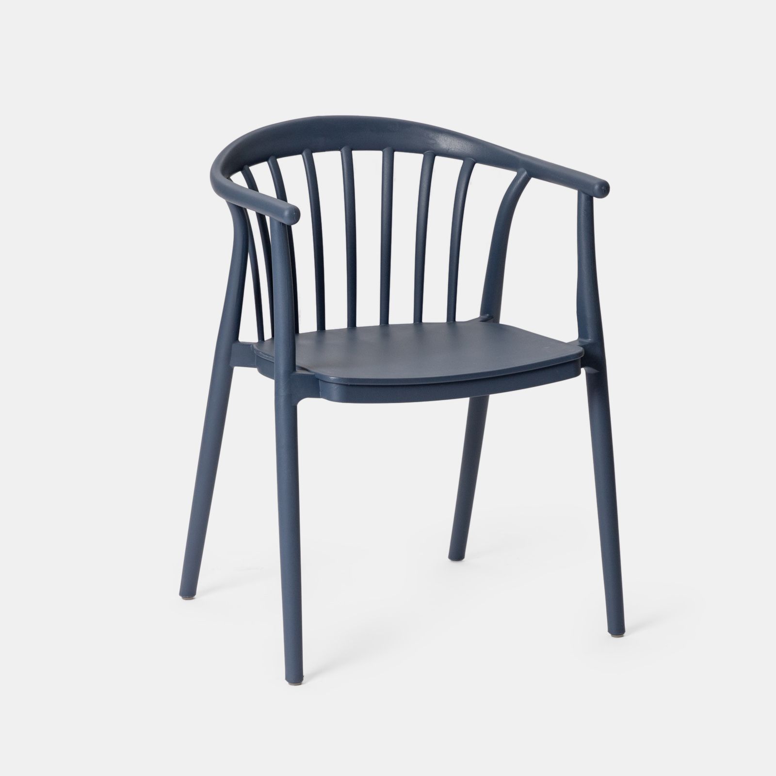 Navy Blue Stackable Plastic Armchair – Commercial Grade, Space-Efficient & Ergonomic