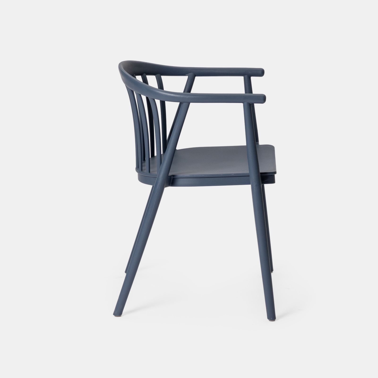 Navy Blue Stackable Plastic Armchair – Commercial Grade, Space-Efficient & Ergonomic